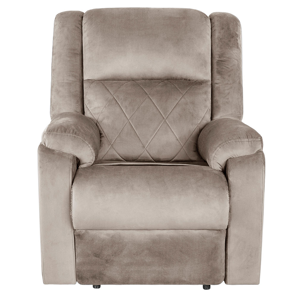Wakefit Empress Recliner - 1 Seater - Velvet Tuscan Tan